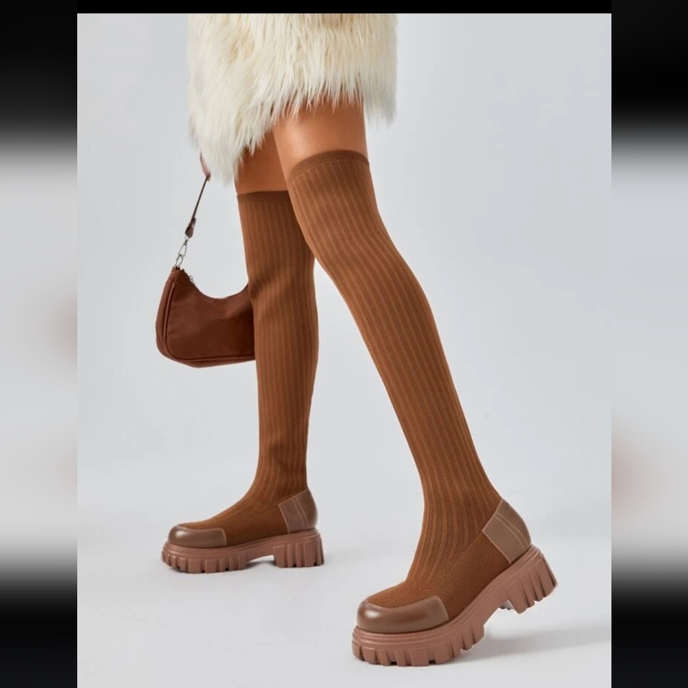 Cuccoo Everyday Collection Minimalist Slip-On Sock Boots 36 6.5